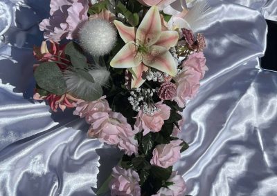 Bouquet evenementiel tombant