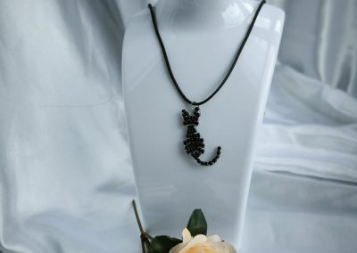 Pendentif perle chat