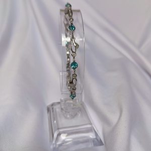 Bracelet cœur et strass bleus