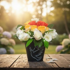 L’Art Floral Éternel : Composition Artisanale aux Couleurs de l’Aurore