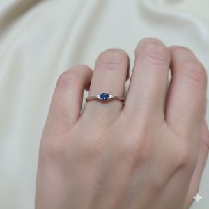 Bague de Promesse "Bleu Royal"