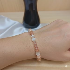 Bracelet "Harmonie Stellaire" – Sélénite & Pierre de Lune