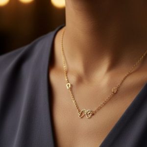 Collier doré Amitié sincère