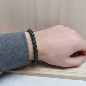 Bracelet Agate Mousse 8 mm – Énergie de la Nature & Sérénité