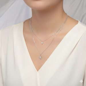 Collier double de 45 et 50 cm