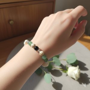 L'Équilibre Terrestre : Bracelet Artisanal en Pierres Naturelles