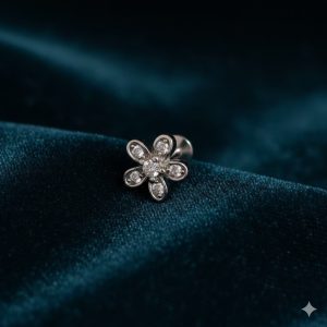 Piercing Fleur en Acier Inoxydable