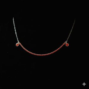"Goutte de Rosée Rouge ": Bijou Fait Main Délicat"