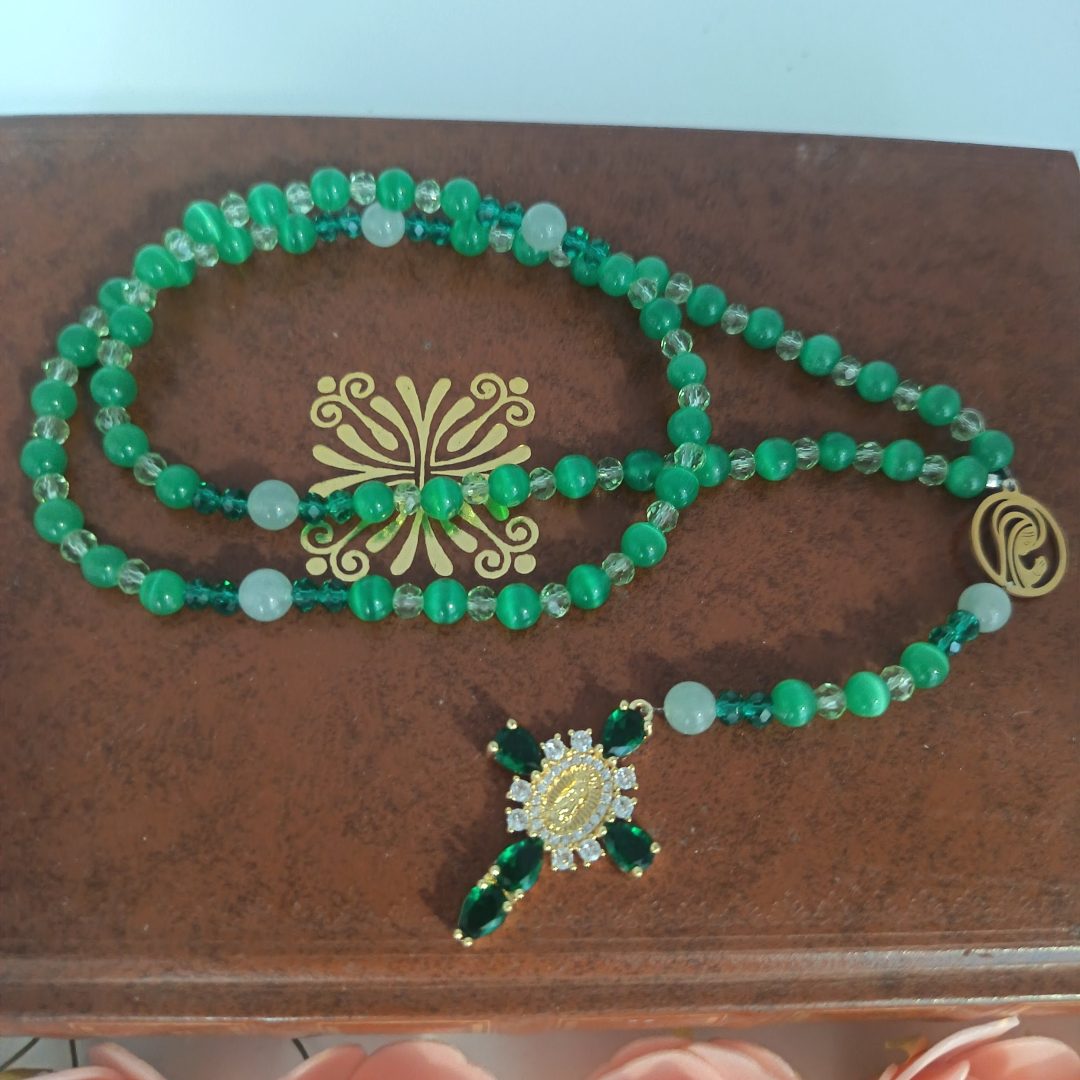 Chapelet Aventurine Verte Fait Main - 1 Chapelet Aventurine Verte Fait Main -