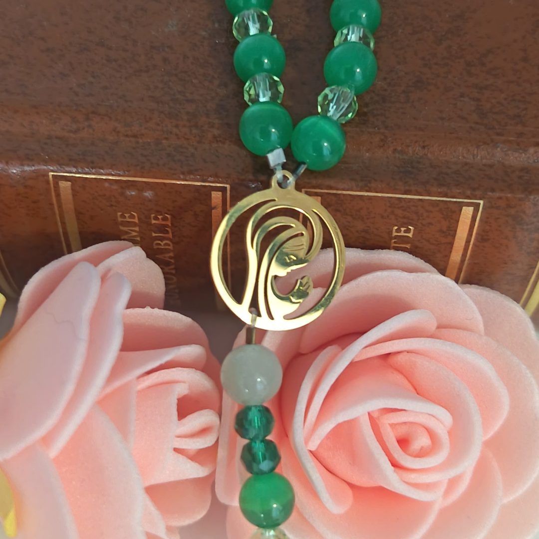 Chapelet Aventurine Verte Fait Main - 2 Chapelet Aventurine Verte Fait Main - – Image 2